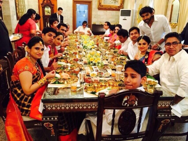 Kalyan jewellers family members having lunch with Amitabh Bachchan Kalyan jewellers family members having lunch with Amitabh Bachchan