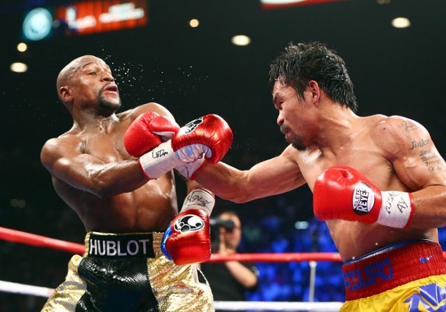 Floyd Mayweather (L) and Manny Pacquiao (R) fought during the 'fight of the century' in May. Floyd Mayweather