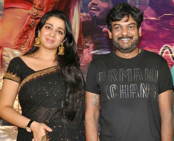 Charmme Kaur and Puri Jagannath at the trailer launch of Jyothi Lakshmi. Charmme Kaur and Puri Jagannath