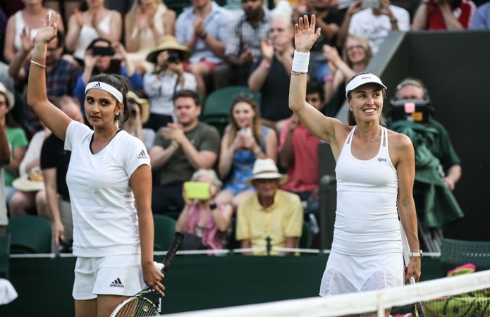 Sania Mirza Martina Hingis Wimbledon 2015