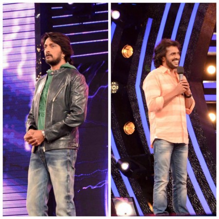 Upendra with Sudeep on Bigg Boss 3