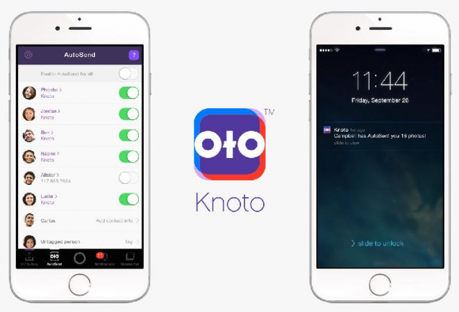 App to send photos automatically based on face recognition