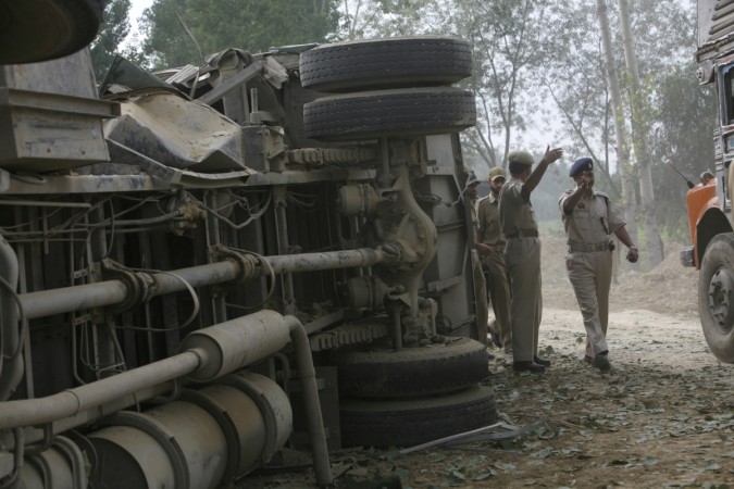 Bus explosion Haryana