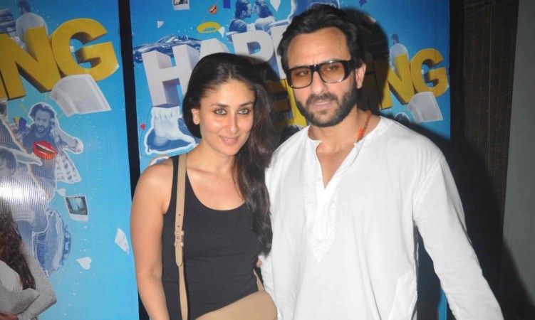 Kareena Kapoor Khan and Saif Ali Khan are expecting their first child in December. Pictured: Kareena Kapoor Khan and Saif Ali Khan at "Happy Ending" special screening