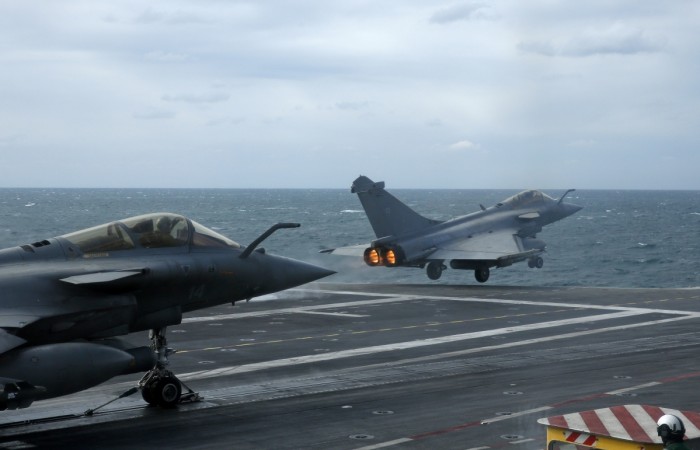 India has cleared the decks for acquiring 36 Rafale aircraft in a deal worth 7.8bn Euros with France. In Picture: A Rafale fighter jet takes off from France's Charles de Gaulle aircraft carrier as it contiues its mission in the Gulf, 28 January 2016. 36 Rafale aircraft deal