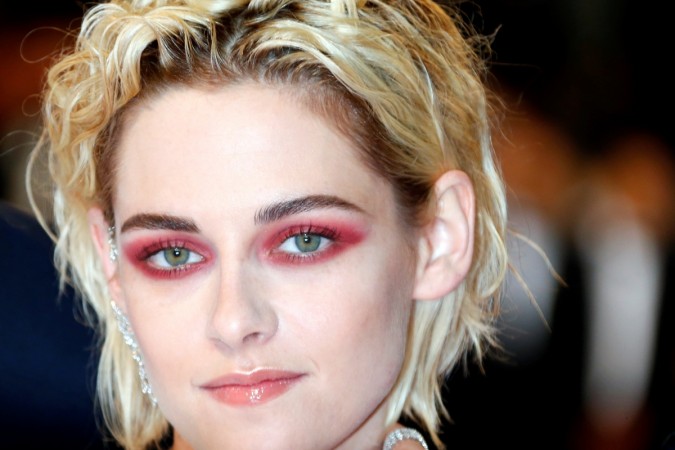Pictured: Cast member Kristen Stewart poses on the red carpet before the screening for the film Kristen Stewart