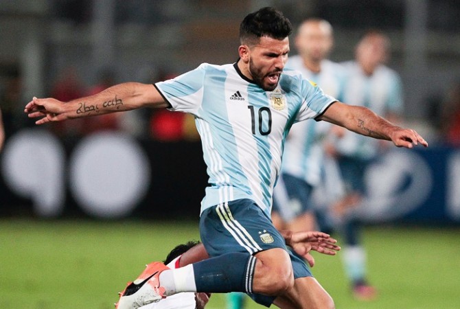 Sergio Aguero is shockingly not included in the starting XI for Argentina Sergio Aguero Argentina