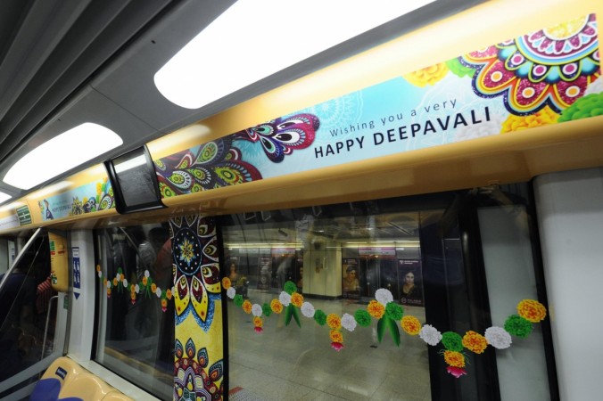Deepavali themed train in Singapore Diwali 2016