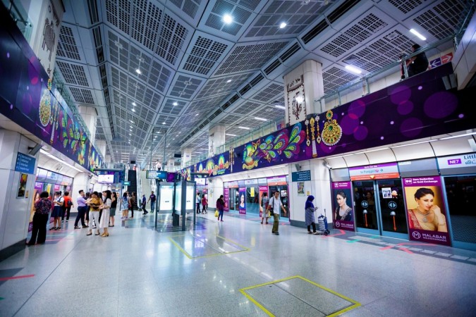 MRT station in Little India in Singapore MRT station in Little India in Singapore