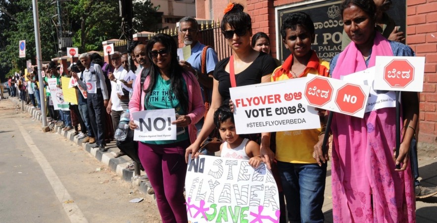steel flyover protest