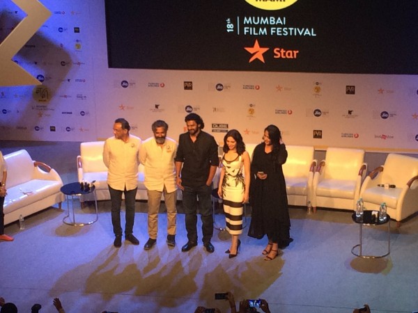 Baahubali (Bahubali) 2 first look, VR teaser launch; SS Rajamouli, Shobu thank fans for superb response at Jio MAMI. Pictured: Baahubali team at Jio MAMI Baahubali team at Jio MAMI