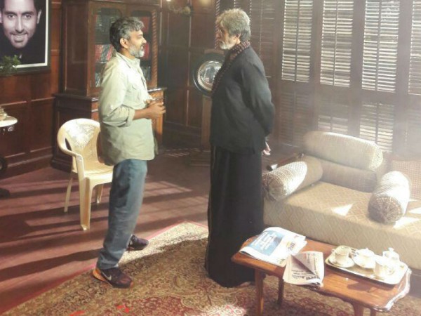 SS Rajamouli spotted bonded big time with Amitabh Bachchan on Sarkar 3 sets. Pictured: SS Rajamouli and Amitabh Bachchan SS Rajamouli and Amitabh Bachchan
