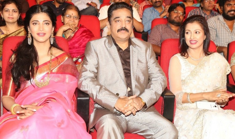 Shruti Haasan denies being reason for breakup of her father Kamal Hassan and Gautami. Pictured: Shruti, Kamal Hassan and Gautami Shruti, Kamal Hassan and Gautami