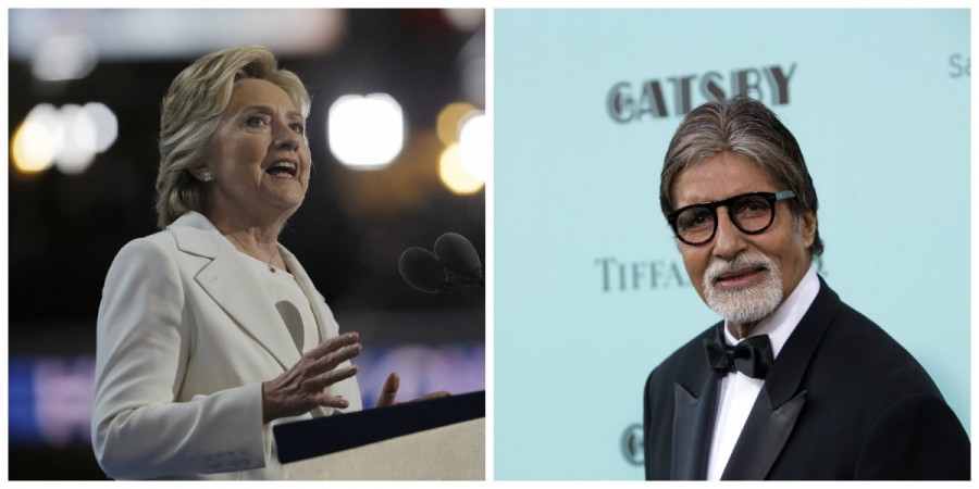 Hillary Clinton and Amitabh Bachchan