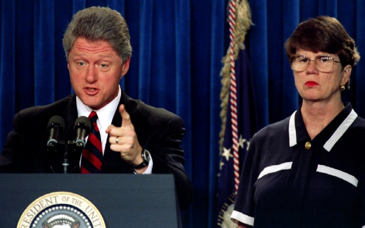 President Clinton, accompanied by Attorney General Janet Reno July 19, 1993 Janet Reno