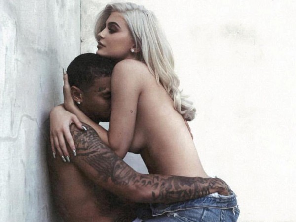 Kylie Jenner posted topless picture with boyfriend Tyga. Kylie Jenner and Tyga