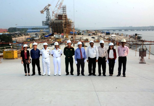 India and Vietnam are looking to closer defence partnerships. In Picture: Vietnamese Ambassador in India visited the under construction IAC. India, Vietnam relations