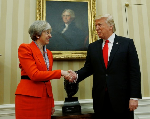 Image result for PM May and donald trump