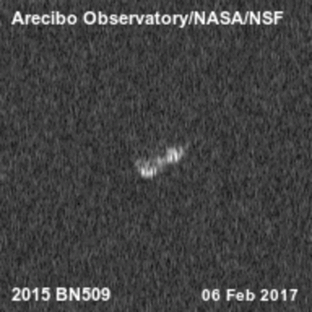 Dubbed as 2015 BN509, the asteroid is 200 metre (660ft) wide and 400 metre (1,310ft) long. NASA, Peanut-shaped asteroid, 2015 BN509