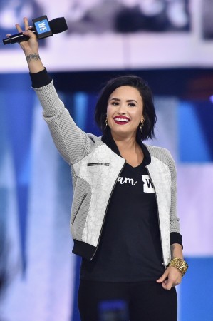 Singer Demi Lovato speaks onstage at WE Day California 2016 at The Forum on April 7, 2016 in Inglewood, California. Demi Lovato
