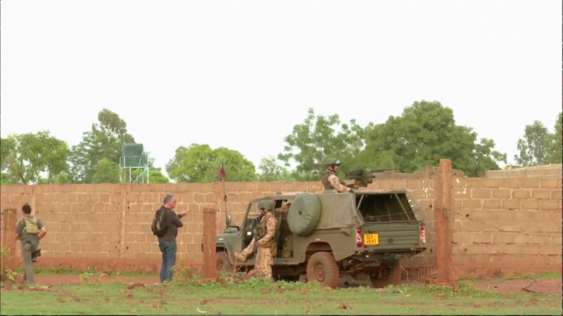 In picture: French soldiers are seen following an attack where gunmen stormed Le Campement Kangaba resort in Dougourakoro, to the east of the capital Bamako, Mali in this still frame taken from video June 18, 2017. Mali