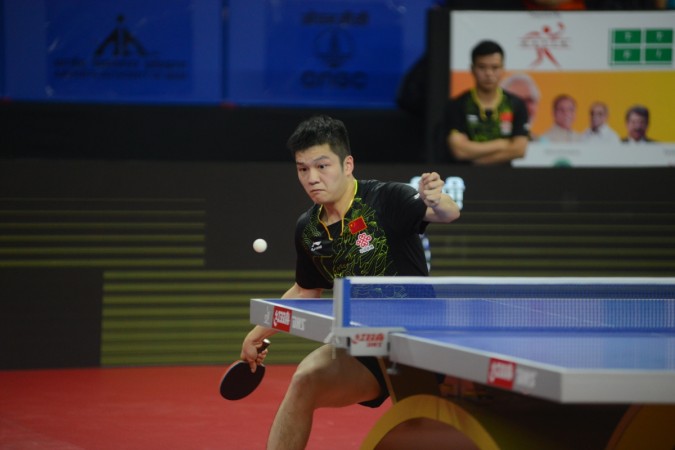 China's Fan Zhendong in action at Asian Cup semi-final. Table Tennis