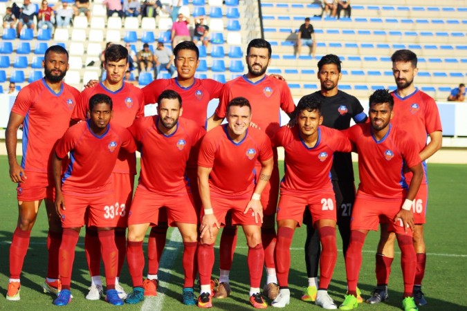 FC Goa squad at the pre-season friendly match against FC Cartagena fc goa