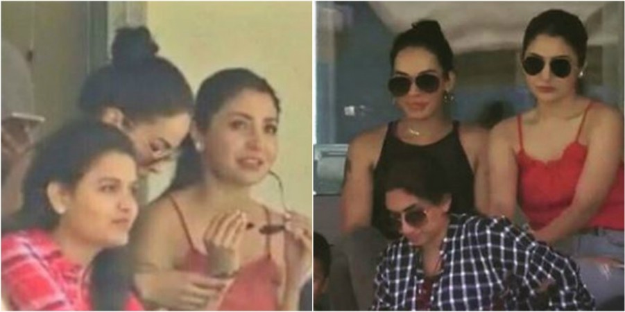 Image result for anushka sharma cheers husband virat kohli from the stands see