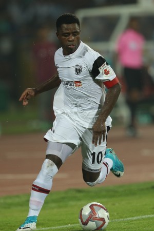 Bartholomew Ogbeche, forward of NorthEast United Bartholomew Ogbeche, NorthEast United