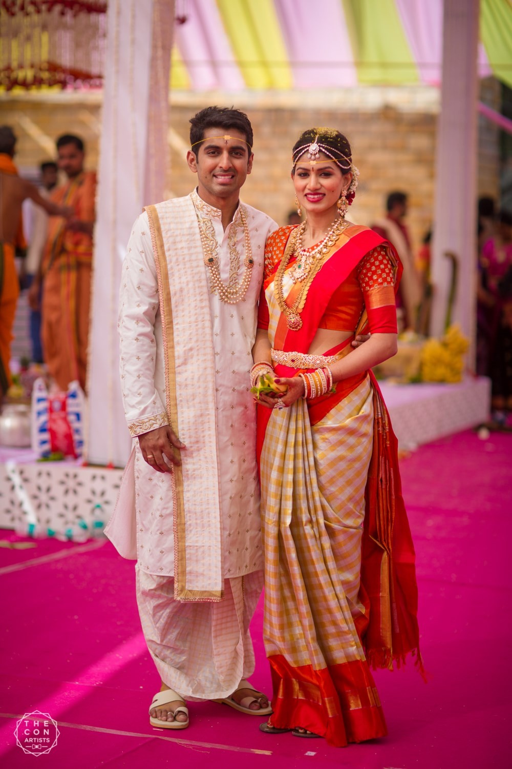 Allu Aravind And MM Keeravani At Lahari Music Manohar Naidu Son Wedding 