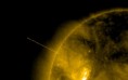 A mysterious giant object can be seen taking off from the Sun's surface in the clip taken by NASA's telescope.