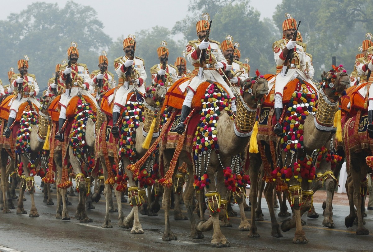 印边防安全部队（BSF）骆驼方队