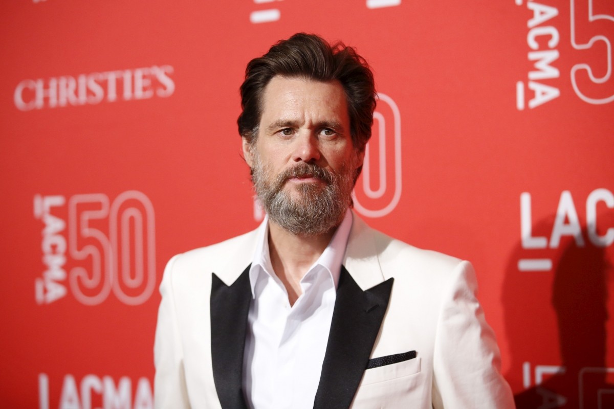 Actor Jim Carrey poses at LACMA's 50th anniversary gala in Los Angeles Jim Carrey