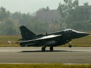 LCA Tejas makes a smooth landing at Bengaluru on Friday, 20 December 2013.