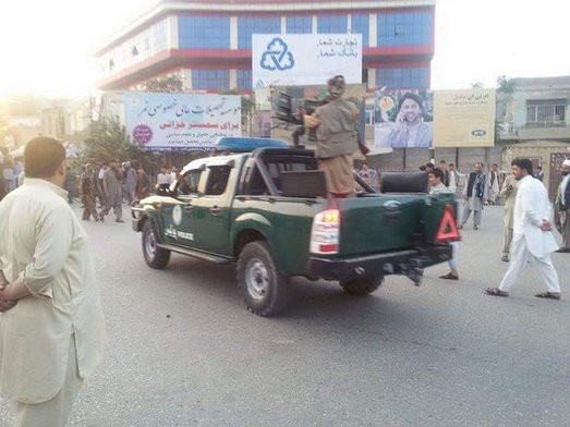 Taliban militants inside Kunduz