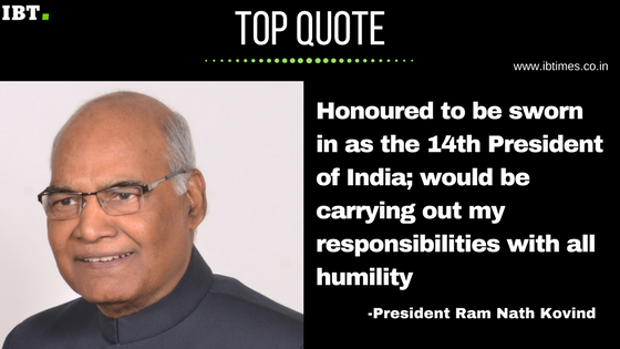India's 14th president to assume office