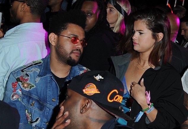 Selena leaving Coachella's Neon Carnival Party with The Weeknd in Thermal, California. Selena Gomez, The Weeknd