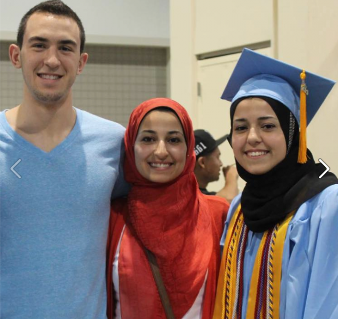 Chapel Hill shooting victims Deah Barakat, 23, and his wife Yusor Mohammad, 21 and sister-in-law Razan Abu-Salha,19.