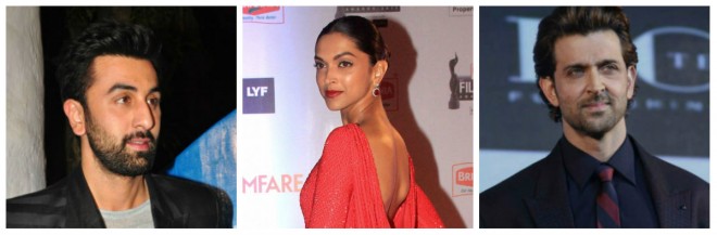 Ranbir Kapoor Deepika Padukone and Hrithik Roshan