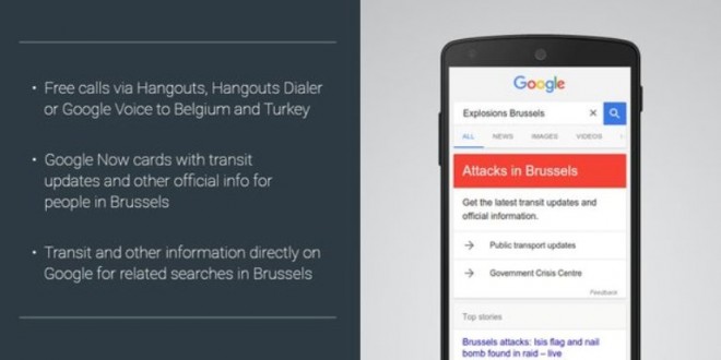 Brussels blasts: Google makes calls via Hangouts to Belgium and Turkey free
