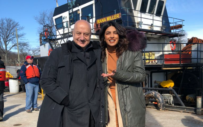 Anupam Kher visits Priyanka Chopra on Quantico sets in NY