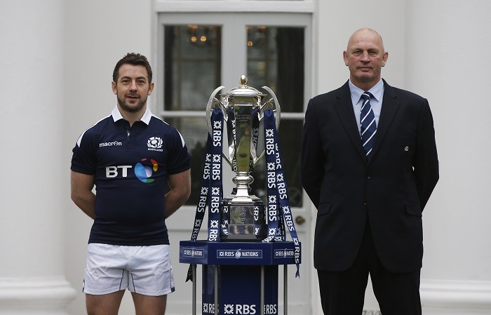 Scotland captain Greig Laidlaw and head coach Vern Cotter Greig Laidlaw, Vern Cotter, Scotland, Ireland, Six Nations