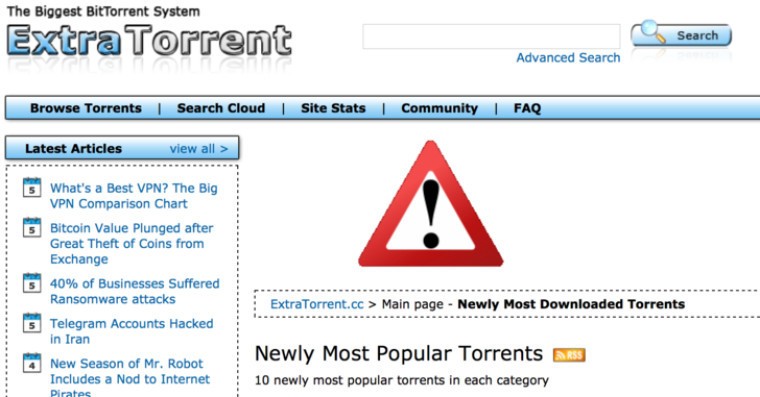 extratorrent site down