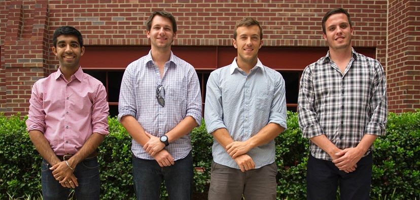The four students who developed the product Maloney, Ankesh Madan, Stephen Gray and Tasso Von Windheim