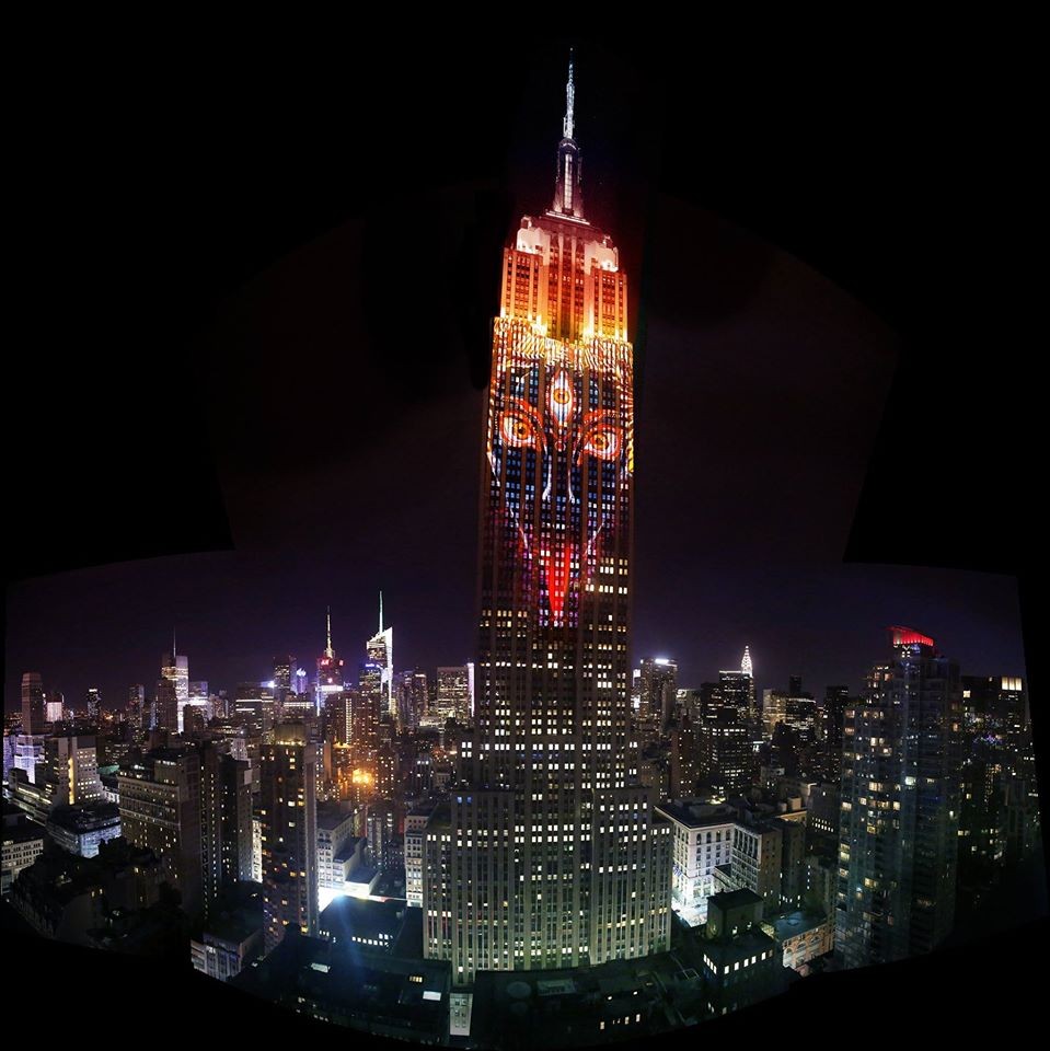 New York City The Fierce 'Maa Kali' Lights Up Empire State Building