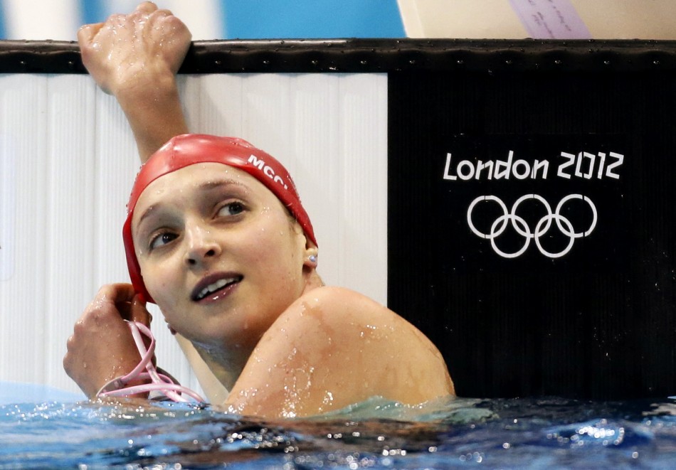 Britain's Caitlin McClatchey looks up after her women's 200m freestyle heat at the London 2012 Olympic Games Caitlin McClatchey