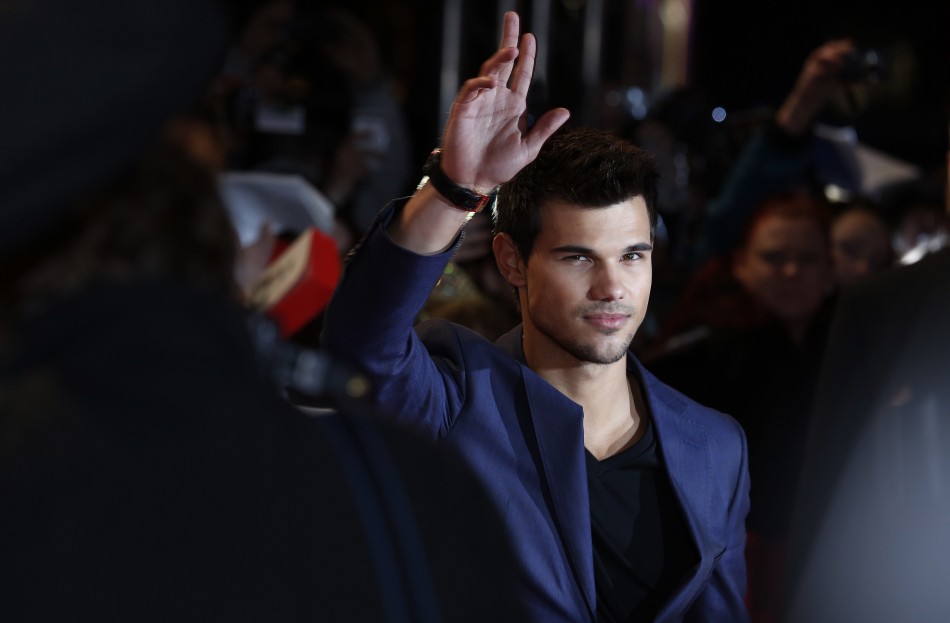 Actor Taylor Lautner arrives for the European premiere of Taylor Lautner