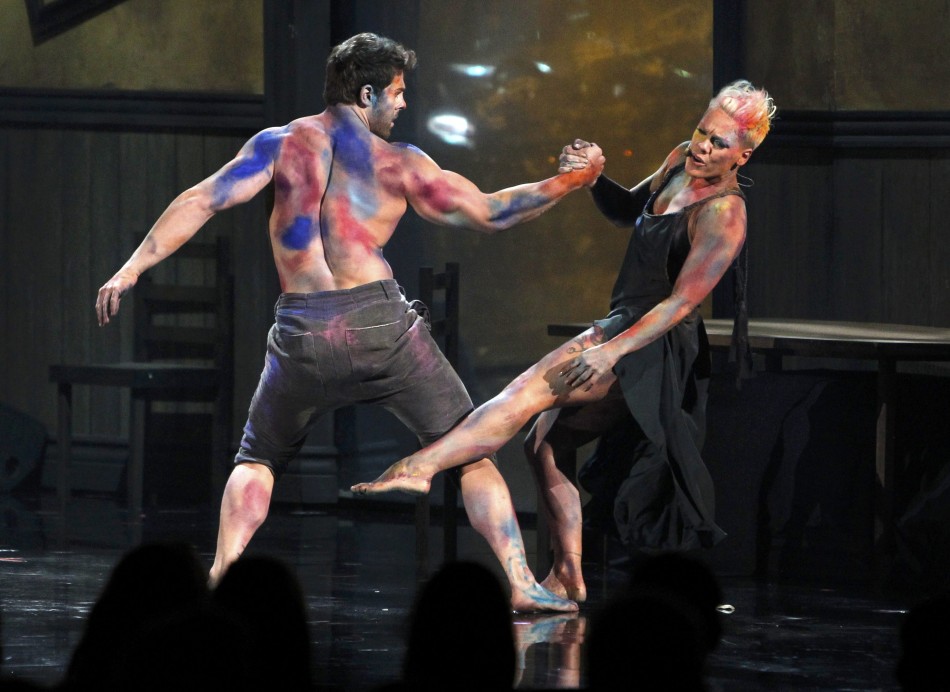 Pink performs at the 40th American Music Awards in Los Angeles Pink