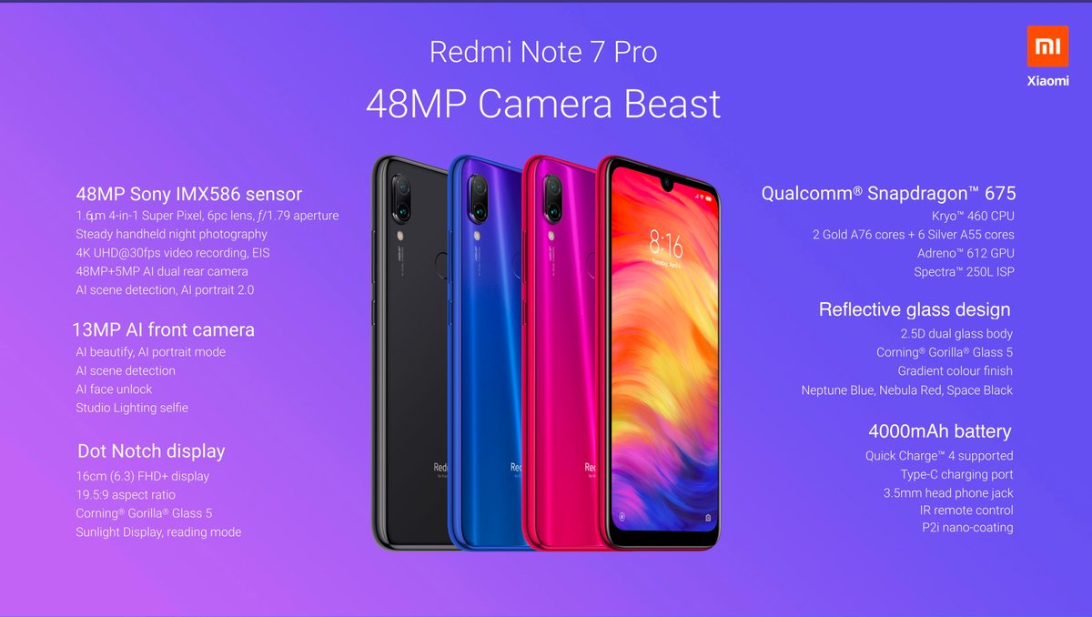 Redmi Note 7 8 Pro