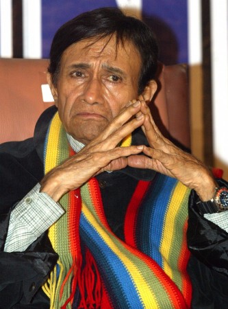 Veteran Bollywood actor Dev Anand attends a news conference for the premier of film Dev Anand